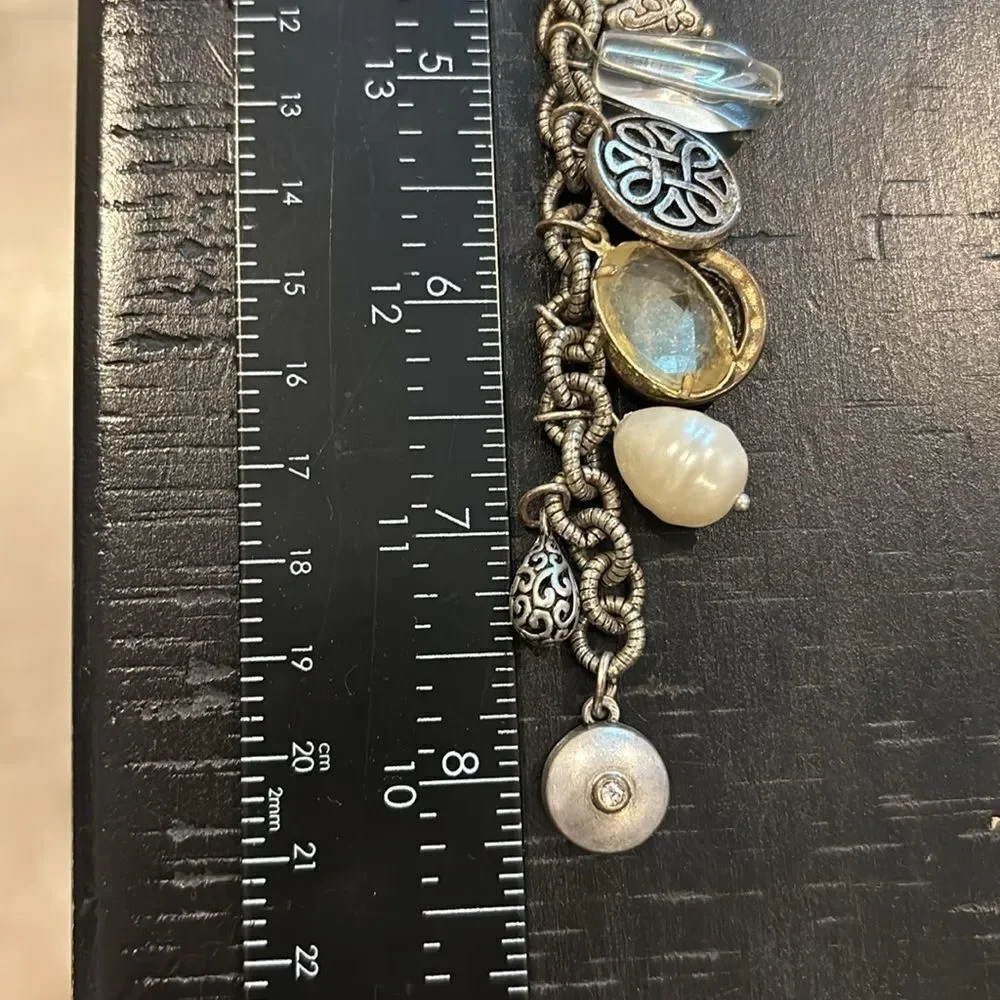 Chico's Mixed Metal Charm Bracelet Magnetic Clasp​​